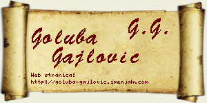 Goluba Gajlović vizit kartica